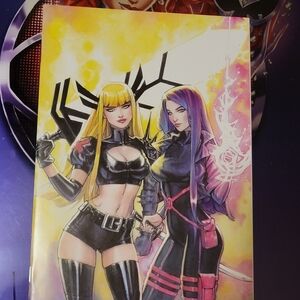 Marvel Art Print with Black, Yellow, and Purple Accents